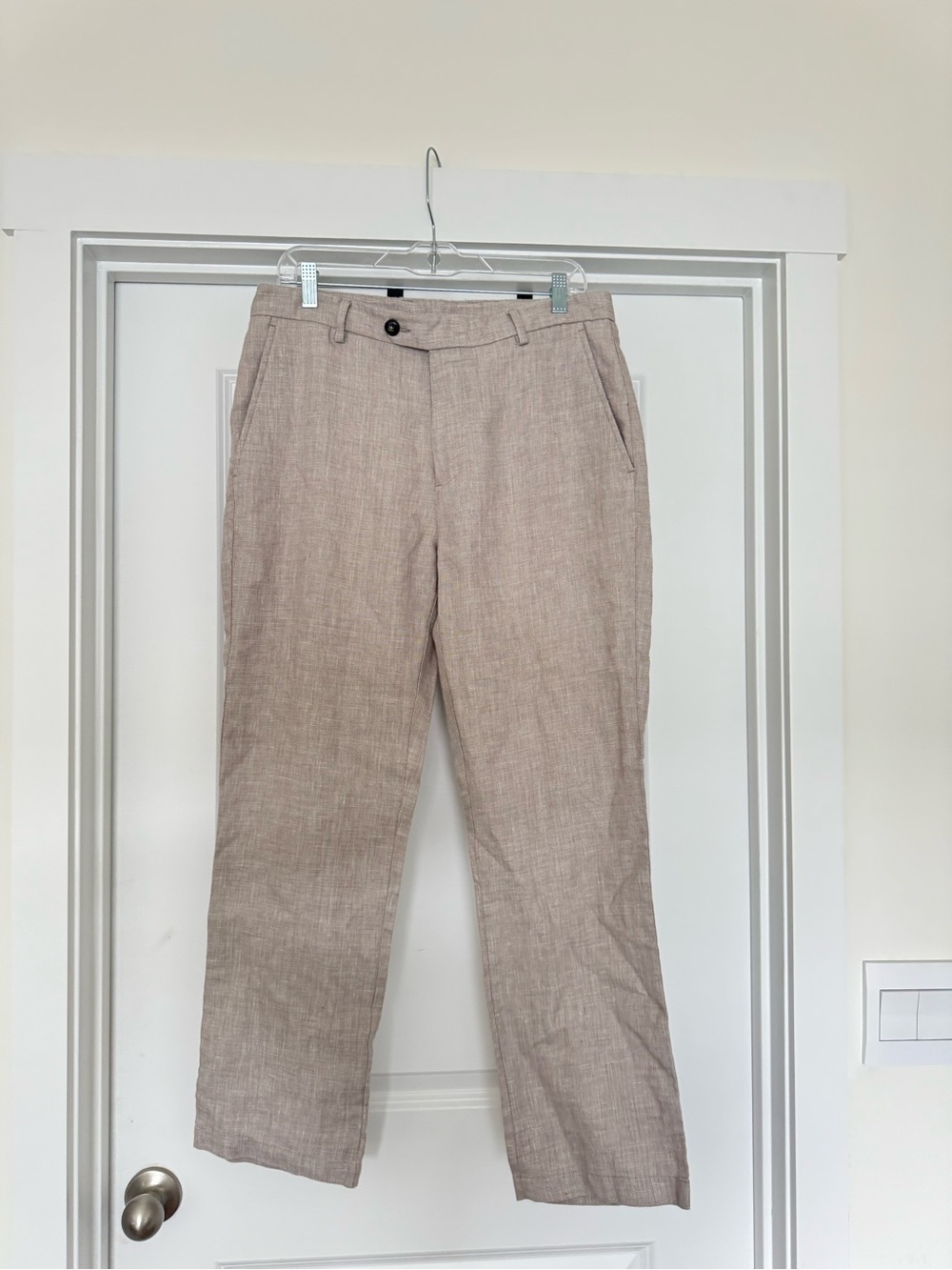 Dillards Caribbean Men's Linen Straight Fit Pants